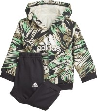 Dres dziecięcy Adidas I Jog Set B Black Green GT9509