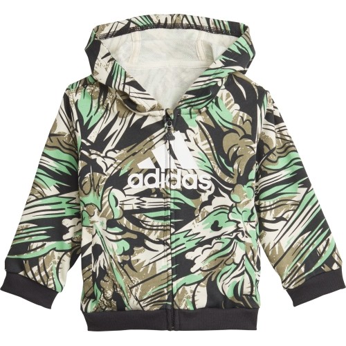 Dres dziecięcy Adidas I Jog Set B Black Green GT9509