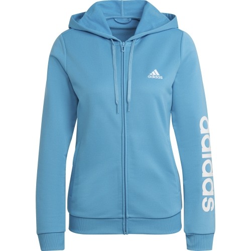 Dres damski Adidas W Lin FT TS czarno-niebieski HD1696
