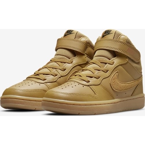 Buty dziecięce Nike Court Borough Mid 2, brązowe CD7783 701