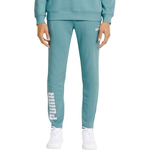 Spodnie męskie Puma Power Colorblock turkusowe 847392 50