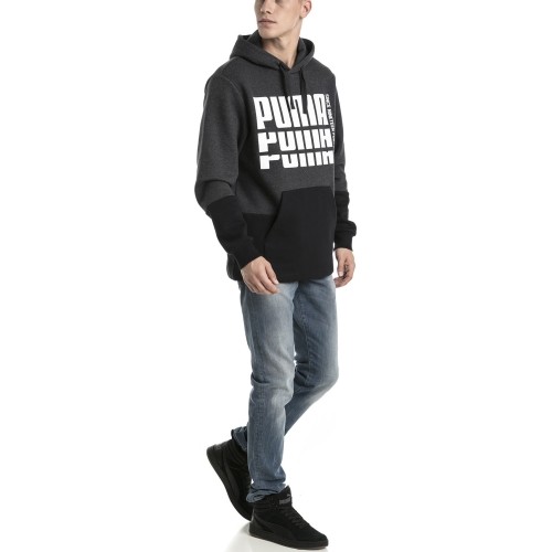 Puma Džemperis Rebel Up Hoodie Grey Black
