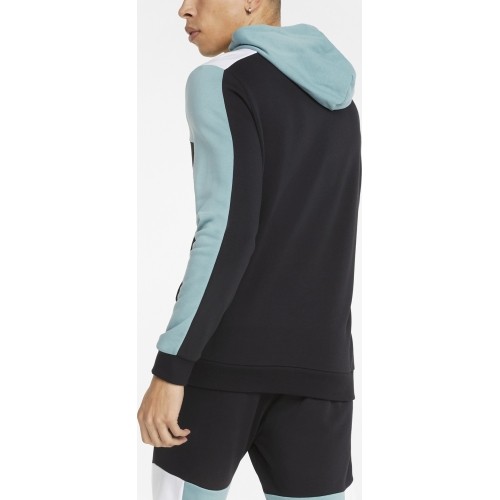 Bluza męska z kapturem Puma Ess+ Block, czarno-miętowa, 847428 50
