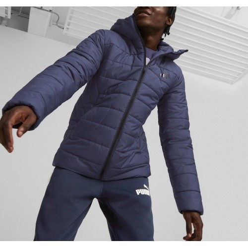 Puma kurtka męska Ess Hooded Padded Jacket Blue 848938 06
