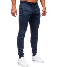Spodnie sportowe męskie J.Style Fleece niebieskie 68XW01-25
