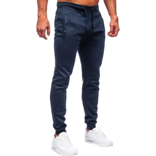 Spodnie sportowe męskie J.Style Fleece niebieskie 68XW01-25