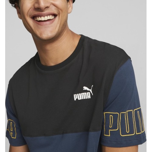 Puma Marškinėliai Vyrams Power Colorb Blue Black 671567 73