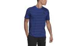 Adidas Stripy SJ Tee męski T-shirt, niebiesko-czarny HE1854