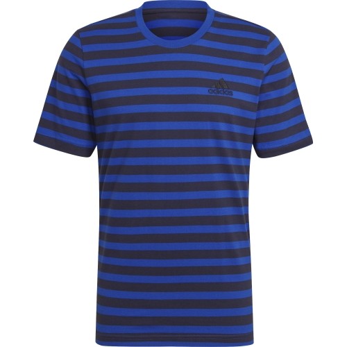 Adidas Stripy SJ Tee męski T-shirt, niebiesko-czarny HE1854