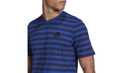 Adidas Stripy SJ Tee męski T-shirt, niebiesko-czarny HE1854