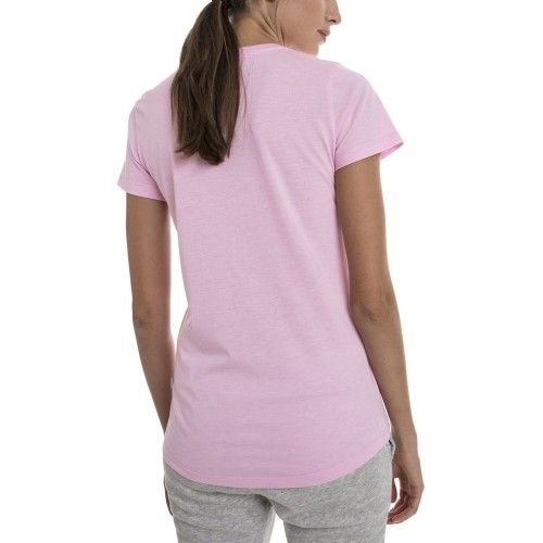 Puma damska koszulka Ess+ Logo Heather Pink 852127 21