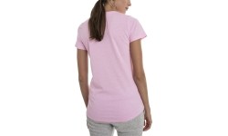 Puma damska koszulka Ess+ Logo Heather Pink 852127 21