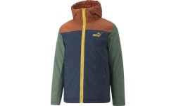 Kurtka męska Puma Colourblock z kapturem niebiesko-pomarańczowo-zielona 849346 64