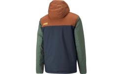 Kurtka męska Puma Colourblock z kapturem niebiesko-pomarańczowo-zielona 849346 64