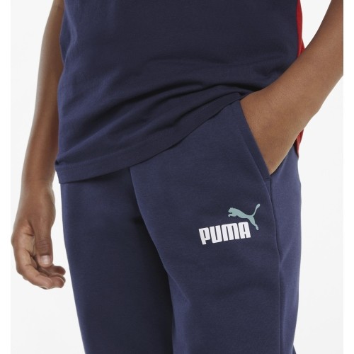 Spodnie młodzieżowe Puma Ess+ 2 Col Logo Blue 586988 96