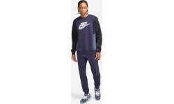Bluza męska Nike NSW Hybrid Flc Crew, niebieska DJ5075 451