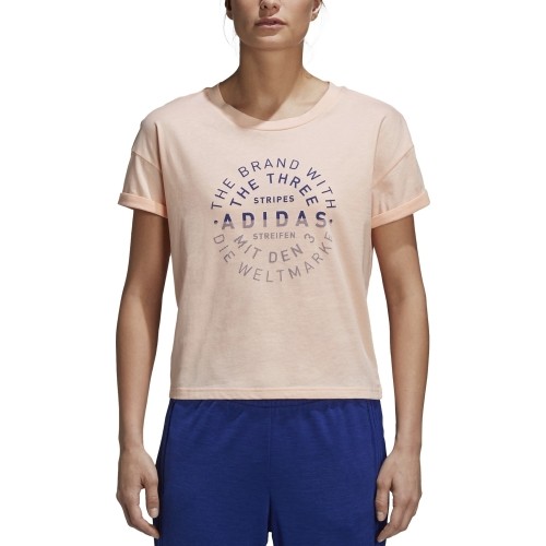 Bluzka Adidas Emblem Tee Haze Coral DJ1604