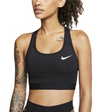 Damski stanik sportowy Nike Swoosh Band Nonpadded, czarny BV3900 010