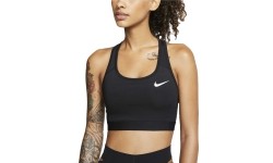 Damski stanik sportowy Nike Swoosh Band Nonpadded, czarny BV3900 010
