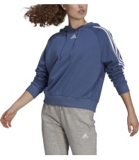 Adidas W 3S damska bluza z kapturem niebieska GL1461