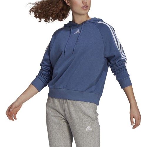 Adidas W 3S damska bluza z kapturem niebieska GL1461