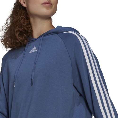 Adidas W 3S damska bluza z kapturem niebieska GL1461