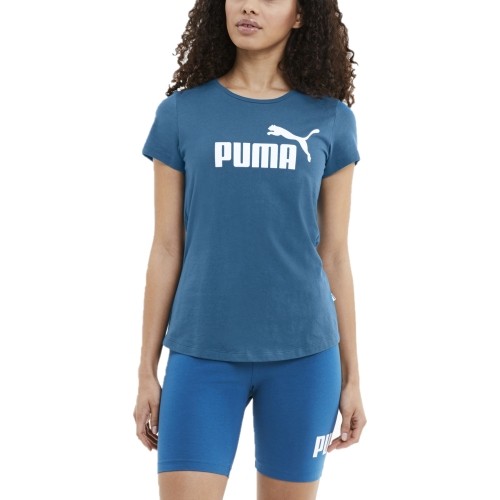Damska bluzka Puma Ess Logo Tee, niebieska