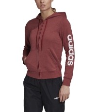Bluza damska Adidas W E Lin FZ HD, bordowa GD2966