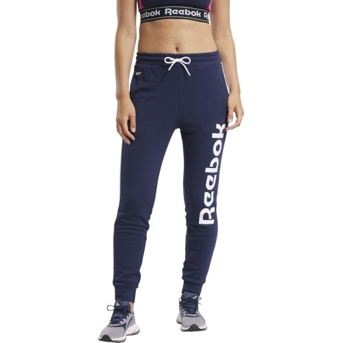 Spodnie damskie Reebok TE Linear Logo FT niebieskie FU2259
