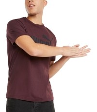 Puma Marškinėliai Vyrams Ess Logo Tee Bordeaux