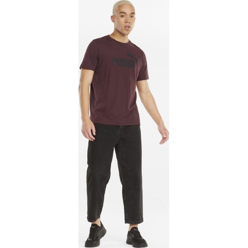 Puma Marškinėliai Vyrams Ess Logo Tee Bordeaux