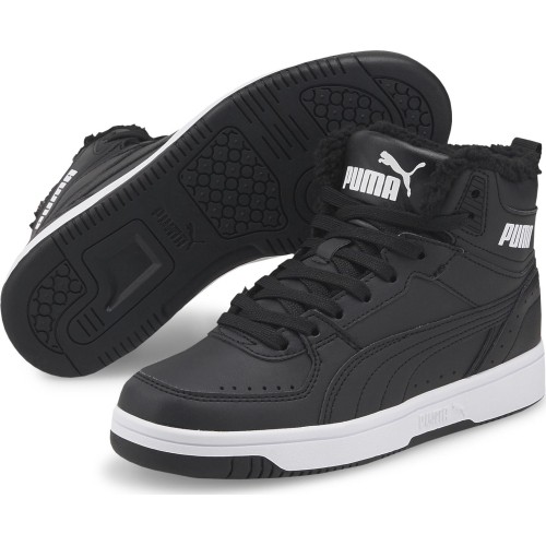 Buty młodzieżowe Puma Rebound Joy Fur Black 375477 01