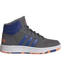 Buty chłopięce Adidas Hoops Mid 2.0 K szare FW4278