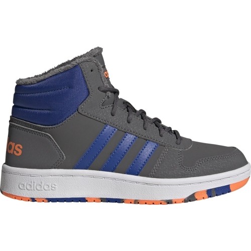 Buty chłopięce Adidas Hoops Mid 2.0 K szare FW4278
