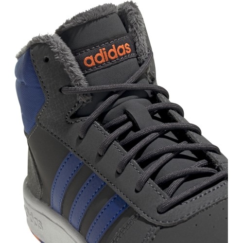 Buty chłopięce Adidas Hoops Mid 2.0 K szare FW4278