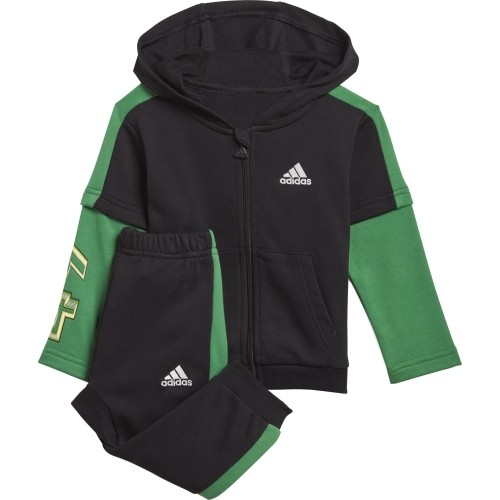 Dres dziecięcy Adidas I Bold 49 Set czarno-zielony GM8945