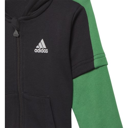 Dres dziecięcy Adidas I Bold 49 Set czarno-zielony GM8945