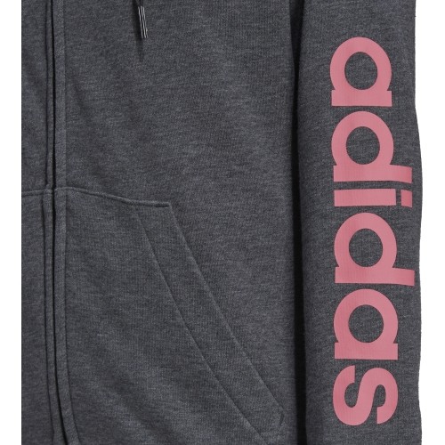 Adidas Džemperis Moterims W Lin Ft Fz Hoodie Grey