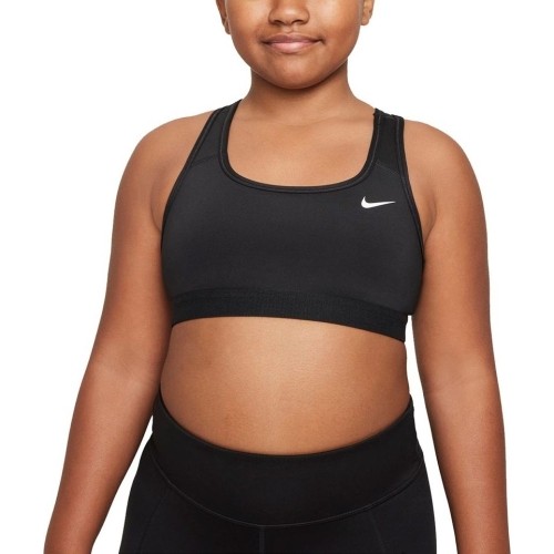 Stanik sportowy dla dziewcząt Nike Swoosh G Nk Swoosh Bra Black DA1030 010