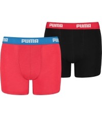 Bokserki młodzieżowe Puma Basic Boxer Black Red 907650 04