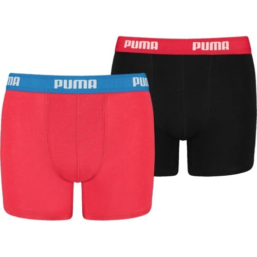 Bokserki młodzieżowe Puma Basic Boxer Black Red 907650 04