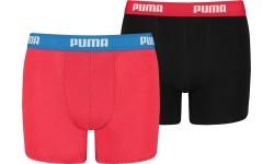 Bokserki młodzieżowe Puma Basic Boxer Black Red 907650 04