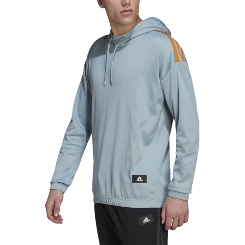 Adidas M Trvl 3S Hoodie bluza męska, niebieska HE2269