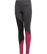 Legginsy młodzieżowe Adidas Yg TR Cb Tights Grey Pink DN8428