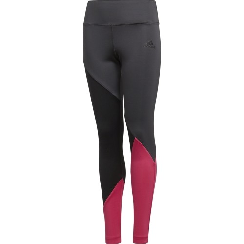 Legginsy młodzieżowe Adidas Yg TR Cb Tights Grey Pink DN8428