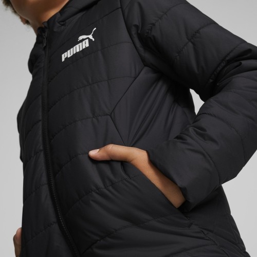 Kurtka młodzieżowa Puma Ess Hooded Padded czarna 670559 01