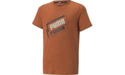 Koszulka młodzieżowa Puma Alpha Holiday Tee Orange 670109 64