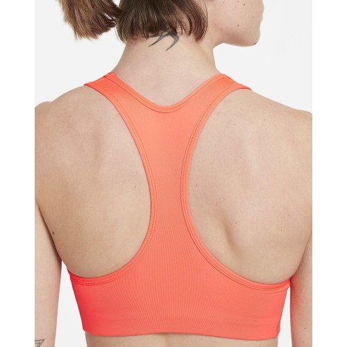 Damski stanik sportowy Nike Swoosh Bra Non Pad Bright Mango BV3630 854