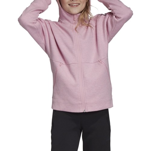 Bluza młodzieżowa Adidas YG ID Sta FZ, różowa DV0298
