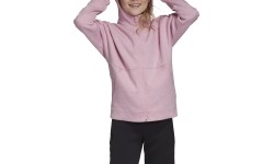Bluza młodzieżowa Adidas YG ID Sta FZ, różowa DV0298